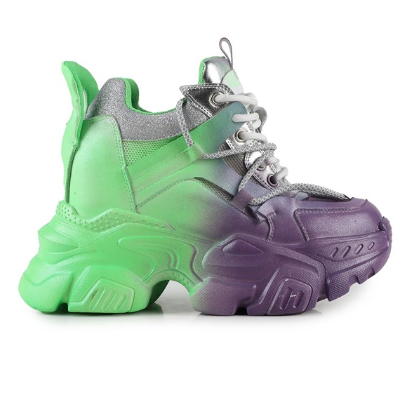 Anthony Wang Jack Fruit Green Sneaker Wedge - Picture 2 of 4